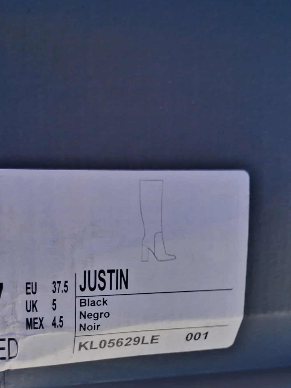 Justin Boots Black Leather Over-the-Knee Block Heel Boots